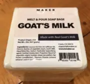 bMAKER All-Natural Goats Milk Melt and Pour Soap Base (2) 1 lb Blocks USA MADE
