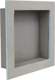 Houseables Shower Niche, Insert Storage Shelf, 12"x12",ID 13"x13", Grey,XPS Foam