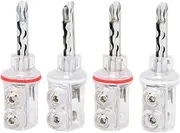 4Pcs 4MM BFA Banana Speaker Wire Cable Double Screw Locking Plugs Connectors, No Welding Required