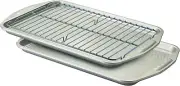 Circulon Nonstick Bakeware 3-Piece Cookie Pan Set, Warm Silver