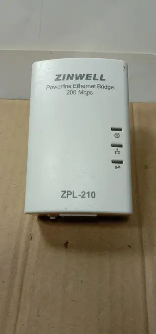 全網低價~包好 Zinwell/真赫 ZPL-210 200M 電力貓 電力線適配器 單只