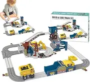 Race Track Toys - Racing Track | Multipurpose Quarry Vehicle Adventure Set, Durable Learning and Educational Toy, Adjustable Flexible Construction Playset, STEM Building Game for Kids