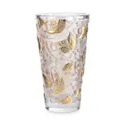 Lalique Merles & Raisins Large Gold Stamped Vase, Numbered Edition