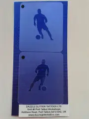 2 x Footballeur peinture faciale pochoir réutilisables plusieurs fois World Cup