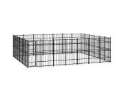 vidaXL Outdoor Dog Kennel Steel 38.71 m¬≤
