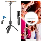 Tripod & Selfie LED Ring Light Bundle | Portable Rechargeable Beauty Glow Light