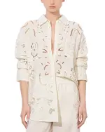 Alice and Olivia Finely Laser Cut Shirt