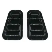 2x Black Front Engine Hood Bonnet Vents Panel For Land Rover Defender 90 110 130 (for: Land Rover)
