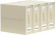 Ngardk Bed Sheet Organiser Set of 4, Bedding & Linen Storage Box Linen Cupboard Storage & Organisation, Wardrobe Clothes (Beige, 4 Pcs)