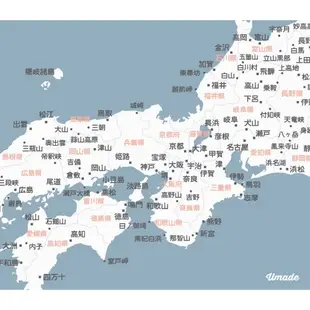 【Umade】日本景點地圖磁吸系列海報-IKEA留言板款 月白灰色 附磁鐵地標扣 牆壁裝飾 房間佈置 客廳擺飾 居家佈置