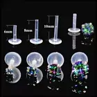 4pc Rainbow Labret Monroe Lip Stud Ear Cartiliage Tragus Helix Ring Body Jewelry
