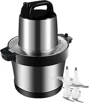 Food Chopper Electric, Food Chopper, Set Food Processor Food Processor Electric Personal Blender 6L Stainless Steel Bowl Kitchen Electric Meat Grinder with 2 Speeds, Vegetables, Fruits and Cofffee