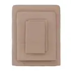 4-Piece Taupe Solid 75 Thread Count Polyester Full Sheet Set