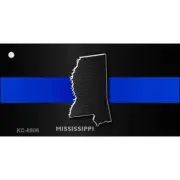Mississippi Thin Blue Line Novelty Metal Key Chain KC-8906