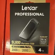 Lexar Professional SL600 4TB Portable Solid State Drive - External - Graphite