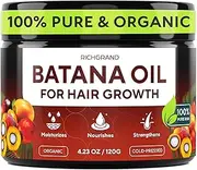 Batana Oil for Hair Growth - 100% Raw & Organic Dr Sebi Batana Oil - Cold-Pressed & Pure Unrefined Batana Hair Mask for Women & Men