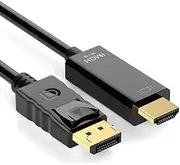 DP DisplayPort to HDMI-Compatible Adapter Connecto Converter 1.8m Cable 2K 4K 1080P for Desktop Laptop PC TV Monitor Projector(DP to HDMI 2K 4K)