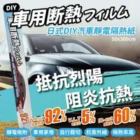 在飛比找momo購物網優惠-日式DIY汽車靜電隔熱紙 300x50cm(汽車隔熱紙｜汽車