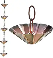DFTDFYXYRain Chain Outdoor Rain Chains Rain Water Catcher Rain Chains for Gutters Decorative Rain Chain with Hooks and Fixings Movable Hanging for Patio,Drainage,Temple,Garden Decoration,3.6m(11.8ft)