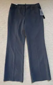 NWT New Women’s Nicole Miller Gray Dress Pants Size 10 Perfect Fit Easy Care