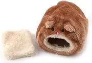 Cechoayuu Hamster Bed Cage Fixing Small Animal House Easy Care Rabbit Hamster Bed (Brown)