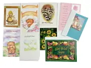 Get Well Greeting Card Assortment Floral Cat Bear Raccoon Duck 11 Cards and Env