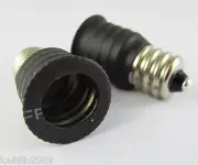 10pcs LED Light Bulb Lamp Converter E12 Male To EU E14 Female Candelabra Socket