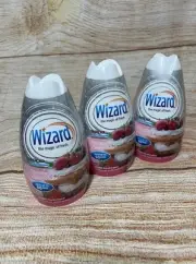 3 Wizard STRAWBERRY SHORTCAKE Solid Air Freshener REFILLS ODOR NEUTRALIZER