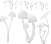 SUPVOX 12PCS Mini Mushroom Resin Filler Mold Realistic Silicone Decor for Micro Landscapes and DIY Crafts for Model Making and Creative Projects