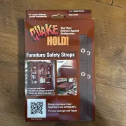 Quake Hold! Defense Against Toppling Furniture - Saftey Straps - Antique Brown