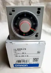 Omron H3CR-F8 On/Off 1.2 Second - 30 Hour Timer Control 8 Pin Mount New In Box