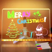 LED Note Board with Colors DIY Acrylic Dry Erase Board with Light Drawing Board