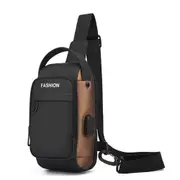 Anti-theft Chest Shoulder Crossbody Sling Bag with USB Port-Style 1
