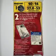 2 Pack Shop Vac 90672 High Efficiency Disposable Filter Bags 10-14 Gallons New