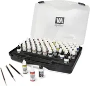 70173 Model Colour 72 Military Colors + Brushes Plastic Case Acrylic Paint Set