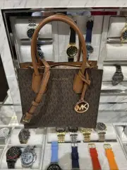 Michael Kors Mercer Medium Messenger Crossbody Satchel Bag - Brown