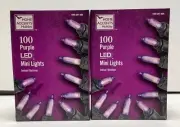 Halloween 28.75-ft Lighted Length with 100-Light LED Purple ( 2 pack )