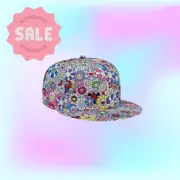 New Era x Takashi Murakami Allover Flower Print 59Fifty Fitted Hat White Rainbow