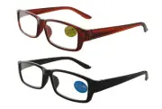 Cheap Mens Ladies Square Reading Glasses Black Brown +1.00 to +3.50