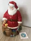 Spode Cookie Jar NEW in Box Christmas Tree Santa Pristine Gifts Tree Sack 2 pc