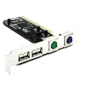 New PCI to PS2 PS/2 USB 2.0 For PC Keyboard Mouse Adapter Card Converter