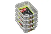 20PK Lemon & Lime Foil Tray Rectangle 21.5cm Shelf Ready Home Oven BBQ Cookware