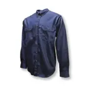 Radians, Inc. Men's VolCore Cotton Button Down Fire Resistant Shirt, Navy, 4X-L