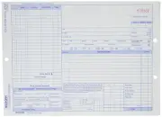 Auto Repair Carbonless 3 Part 8.5 x 11 inches, 50 Forms Of Auto Repair Receipt