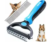 Dog Brush And Cat Brush, 17+9 Teeth Dog Brush, Grooming Rakes For Dogs And Cats, Long Hair Dog Brush To Remove Knots/Undercoat, Undercoat Dog Brush