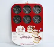 Wilton The Elf on The Shelf Elf Non-Stick Cookie Pan 12 Cavities