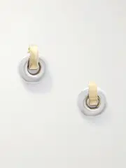[Laura Lombardi] Laura Lombardi - Piega Rhodium- And Gold-plated Recycled Earrings - Silver - One size One size Silver