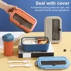 Microwave-safe Lunch Container with Cutlery Compartment Lunch Box for Dining 2