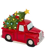 Everlasting Glow 9.6in Lighted Dolomite Holiday Truck With Tree