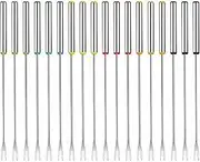 18PCS Fondue Forks 9.5 Inch Colorful Stainless Steel Fondue Sticks with Handle Fondue Cheese Easy to Clean Cheese Fondue Set for Chocolate Fountain Barbecue, Cheese Fondue Set